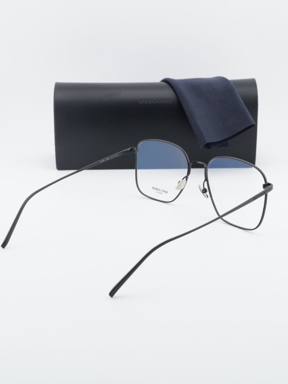 Saint Laurent SL491 004 Square Eyeglasses – Matte Black 55mm - Picture 9 of 9